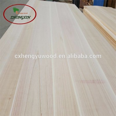 Fine grain and beautiful colour paulownia wood board for furniture