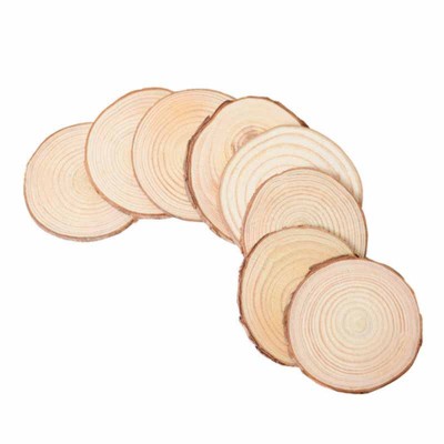 Wholesale Many Size Natural Round Wood Slices For  Christmas Ornaments Kids DIY Crafts