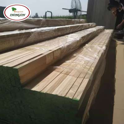 Construction Material Paulownia Wood Right Triangle Solid Strips